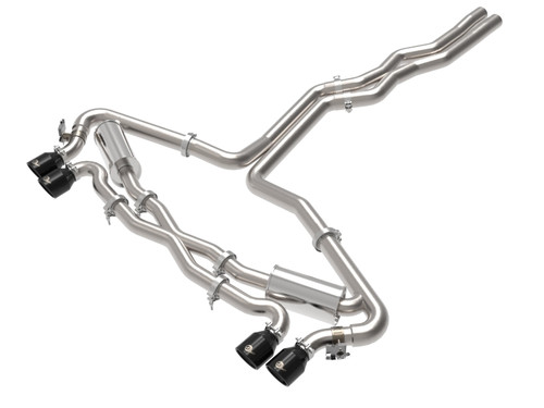 aFe 20-22 Audi RS6 Avant V8 4L (tt) MACH Force-Xp 3in to 2.5in 304 SS Cat-Back Exhaust w/ Black Tip - 49-36448-B Photo - Primary
