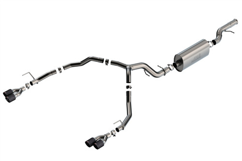 Borla 21-22 Chevrolet Tahoe 6.2L V8 2/4WD 4DR T-304 SS Touring Cat-Back Exhaust w/ Carbon Fiber Tips - 140858CF Photo - Primary