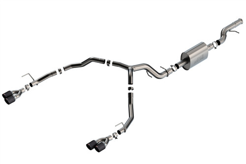 Borla 21-22 Chevrolet Tahoe 6.2L V8 2/4WD 4DR T-304 SS S-Type Cat-Back Exhaust w/ Carbon Fiber Tips - 140859CF Photo - Primary
