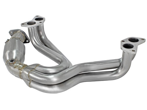 aFe 12-17 Toyota 86 / FRS / BRZ Twisted Steel 304 Stainless Steel Long Tube Header w/ Cat - 48-36005-1HC Photo - Primary