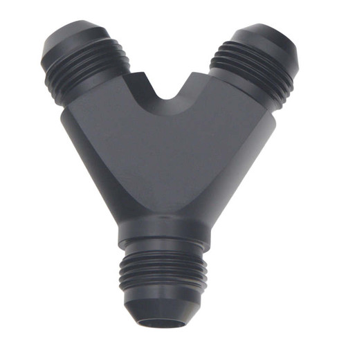 DeatschWerks 8AN Male Flare to 8AN Male Flare to 8AN Male Flare Y Fitting - Anodized Matte Black - 6-02-0706-B Photo - Primary