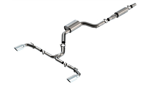 Borla 22-23 Volkswagen Golf GTI 2.0L AT/MT 3inch S-Type Cat-Back Exhaust - 4in Split Single Tips - 140883 Photo - Primary