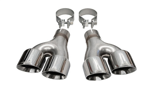 Corsa 11-21 Jeep Grand Cherokee Twin 2.5in Inlet / 4in Outlet Polished Pro-Series Tip Kit - 14068 Photo - Primary