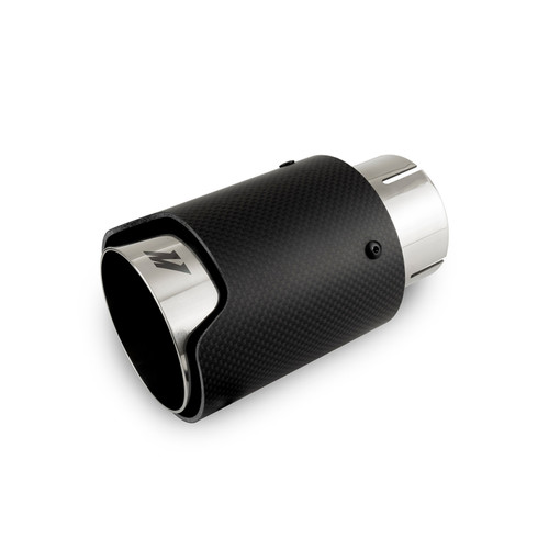 Mishimoto Carbon Fiber Muffler Tip 2.5in Inlet 3.5in Outlet Polished - MMEXH-TIP-CF25P Photo - Primary