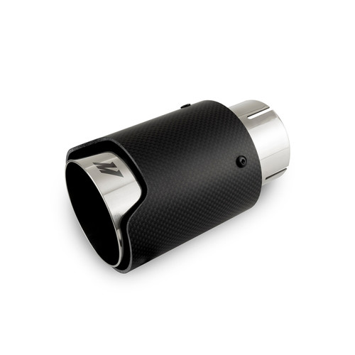 Mishimoto Carbon Fiber Muffler Tip 2.5in Inlet 3.5in Outlet M Polished - MMEXH-TIP-CFM25P Photo - Primary