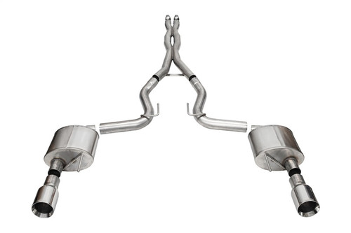 Corsa 2024 Ford Mustang GT Xtreme CatBack Exhaust Sys 3.0in Dual Rear Exit w/4.5in Straight Cut Tips - 21251 Photo - Primary