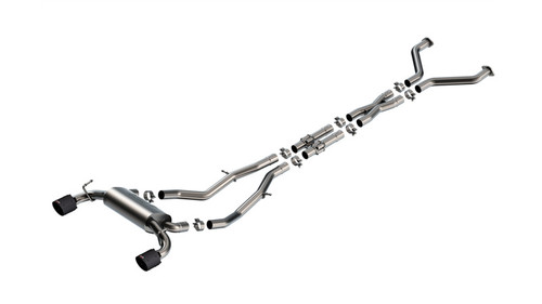 Borla 23-24 Nissan Z 2.5in S-Type Cat Back Exhaust 4.5in Tip - Carbon Fiber Black Anodized - 140929CFBA Photo - Primary
