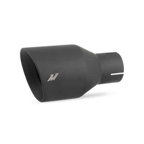 Mishimoto Clamp-on Double Wall Exhaust Tip 2.5 Inlet Slash Cut - MMEXH-TIP-DW25BK Photo - Primary