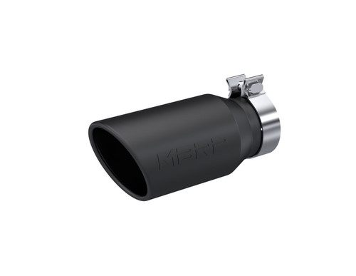 MBRP Universal Tip 4.5in OD / 3.2in Inlet / 10in Length / Angled Cut Rolled End - Black - T5196BLK Photo - Primary