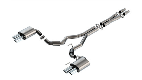 Borla 2024 Ford Mustang GT 5.0L V8 3 in S-Type Catback Non-Active Exhaust- Chrome Quad Tip - 140969 Photo - Primary