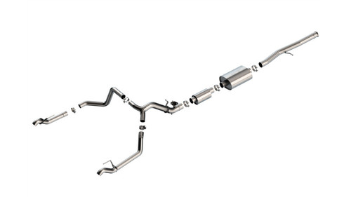 Borla 2024 Chevy Silverado 1500 6.2L V8 S-Type Catback Exhaust w/ Simulator (Use Fact. Fascia Tips) - 140993 Photo - Primary