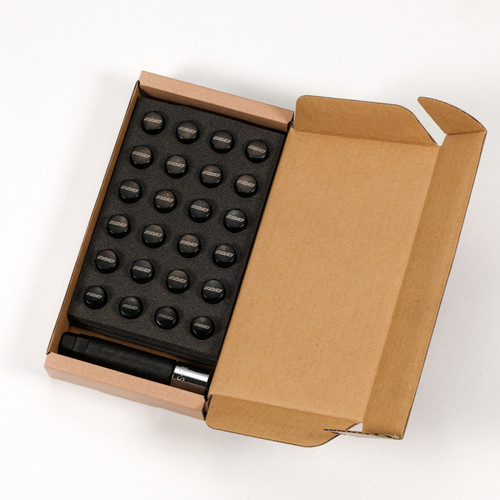 Rays M12x1.25 5 holes 16pcs nut, 4pcs Lock nut, 1 adapter & 1 lock nut key - Black - W1712125B User 1