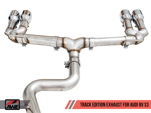 AWE Tuning Audi 8V S3 Track Edition Exhaust w/Diamond Black Tips 102mm - 3015-43150 Photo - Primary