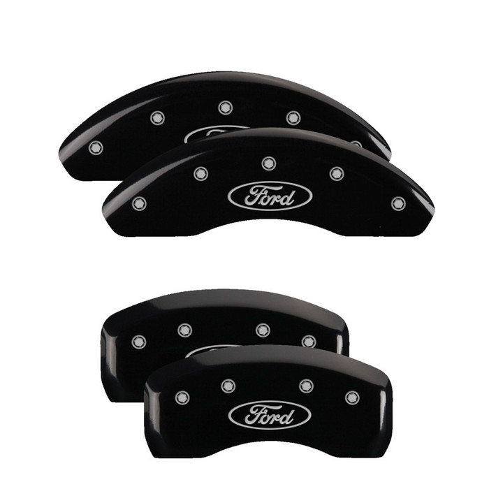 MGP 4 Caliper Covers Engraved Front & Rear Ford Oval Black Finish Silver Char 21 Ford Bronco Sport - 10255SFRDBK User 1