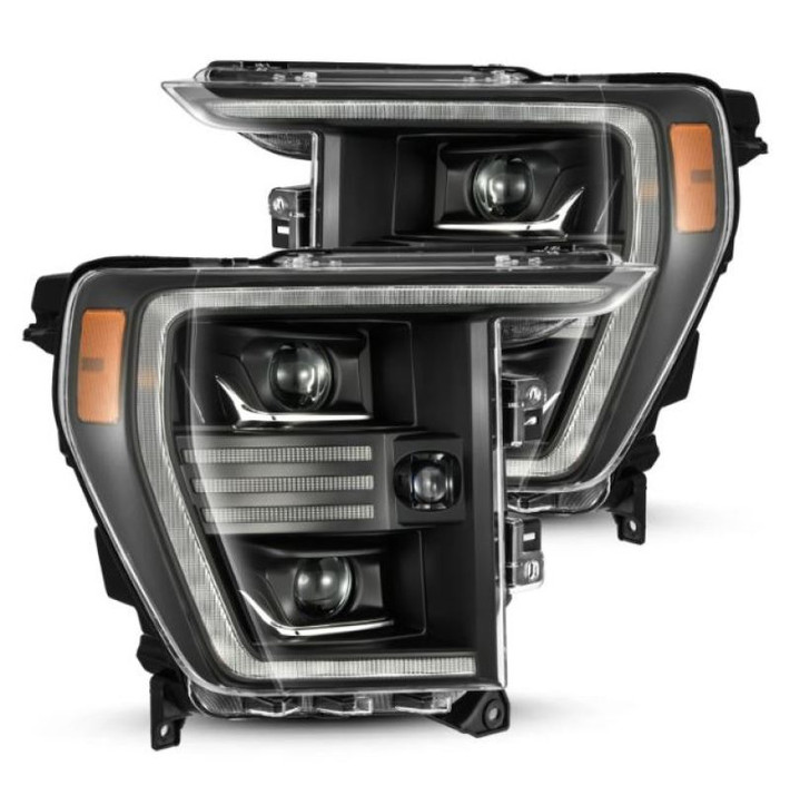 AlphaRex 21-22 Ford F150 PRO-Series Projector headlights Black w/Activ Light/Seq Signal - 880293 Photo - Primary