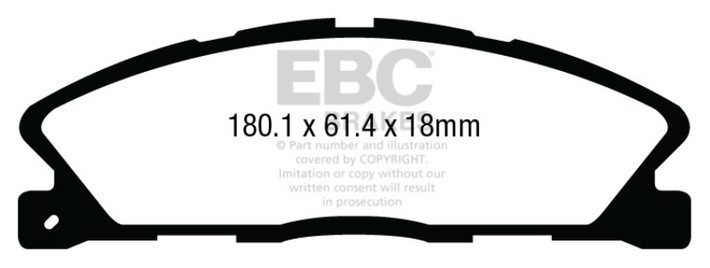 EBC 13-19 Ford Explorer 3.5TT Greenstuff Front Brake Pads - DP63019 Photo - Primary