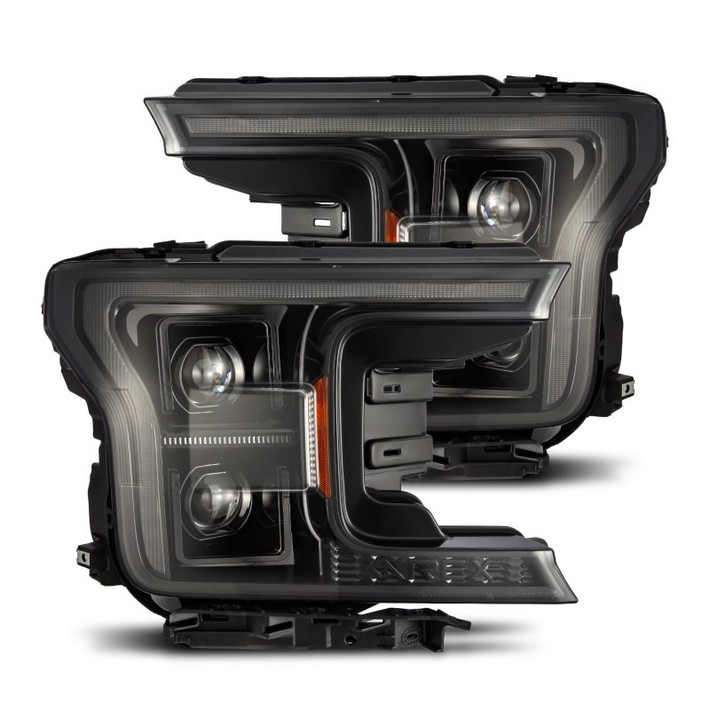 AlphaRex 18-20 Ford F150 PRO-Series Headlight Alpha Black w/ Seq Signal & DRL - 880253 Photo - Primary