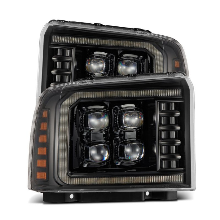 AlphaRex 05-07 Ford Super Duty/Excursion NOVA-Series LED Projector Headlights Alpha-Blk w/Activ Ligh - 880318 Photo - Primary