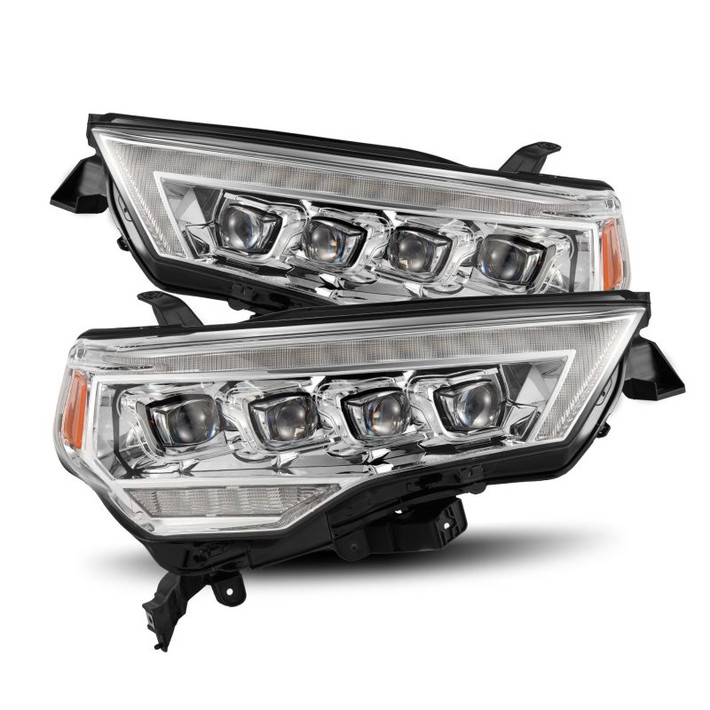 AlphaRex 14-22 Toyota 4Runner NOVA LED Proj Headlights Chrome w/ Activ Light/Seq Signal/DRL - 880809 Photo - Primary