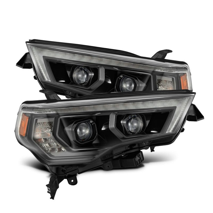 AlphaRex 14-20 Toyota 4Runner LUXX LED Proj Headlights Black w/Activ Light/Seq Signal/DRL - 880849 Photo - Primary