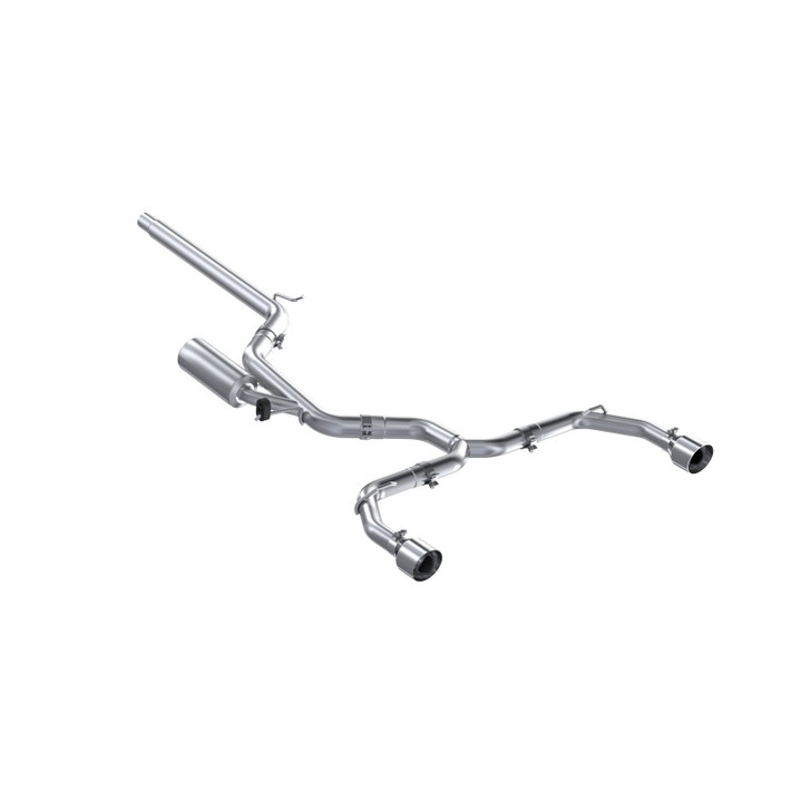 MBRP 2022 Volkswagen Golf GTI MK8 T304 SS 3in Cat-Back Exhaust 2.5in Dual Split Rear w/ SS Tips - S4617304 Photo - Primary