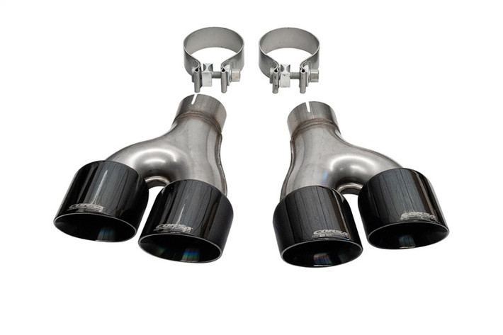 Corsa 11-21 Jeep Grand Cherokee Twin 2.5in Inlet / 4in Outlet Black PVD Pro-Series Tip Kit - 14068BLK Photo - Primary