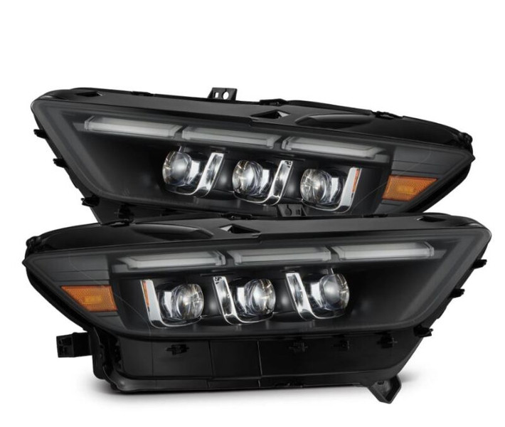 AlphaRex 15-17 Ford Mustang NOVA LED Proj Headlights Black w/Activ Light/Seq Signal/Switch DRL - 880262 Photo - Primary