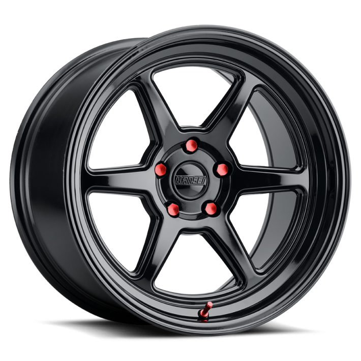 Kansei K14B Roku 18x10.5in / 5x108 BP / 12mm Offset / 63.4mm Bore - Gloss Black Wheel - K14B-181523+12 Photo - Primary