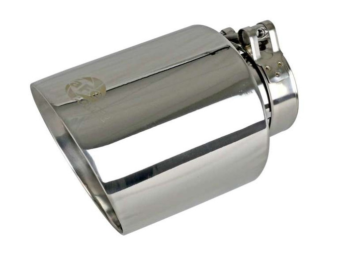 aFe MACH Force-Xp 2-1/2in 304 SS Clamp-On Exhaust Tip 2.5in In / 4.5in Out / 7in.L - Polished - 49T25454-P071 Photo - Primary