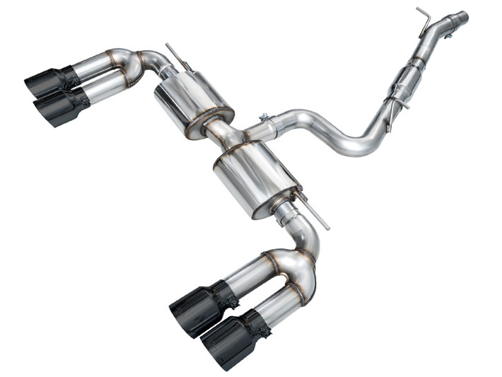 AWE 22-24 Audi 8Y S3 Touring Edition Exhaust - Diamond Black Tips - 3015-43897 Photo - Primary