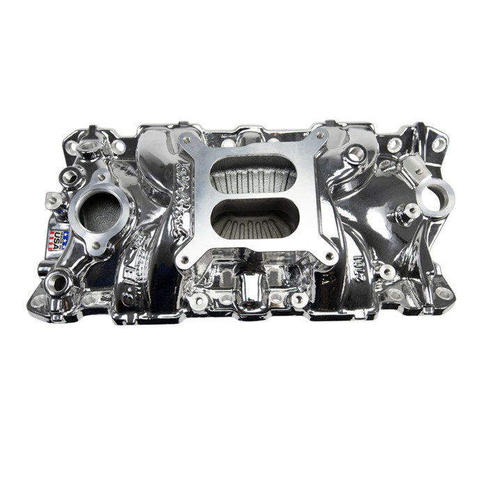 Edelbrock SBC Performer EPS Manifold - Chrome Plasma Coated - 2701-CP Photo - Primary