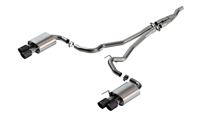 Borla 2024 Ford Mustang 2.3L Ecoboost ATAK Catback Exhaust CF BA w/ Quad Tips - Non-Active - 140982CFBA Photo - Primary