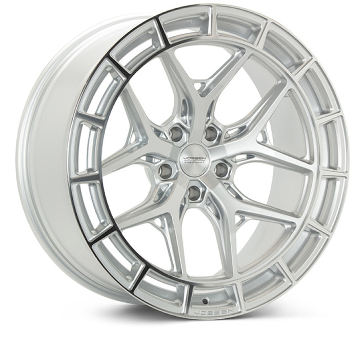 Vossen HFX-1 22x9.5 - 5x112 - ET15 - Deep - 66.5 - Silver Polished Wheel - HFX1-2M47 Photo - Primary