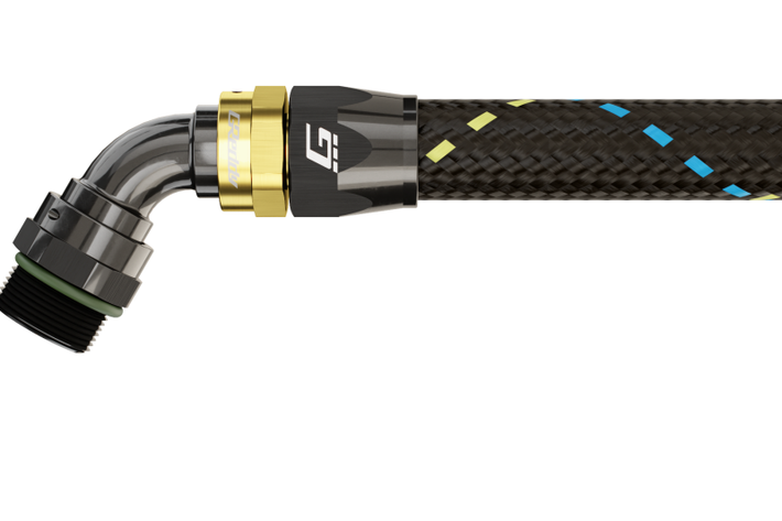 GReddy AN08 60 DEGREE ORB MALE BLACK/GOLD ANODIZED - 12810860 Photo - Primary