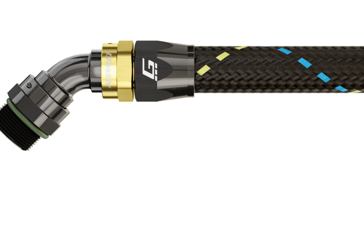 GReddy AN10 45 DEGREE ORB MALE BLACK/GOLD ANODIZED - 12811045 Photo - Primary