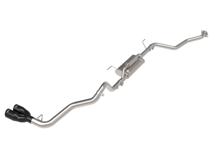 aFe 24-25 Toyota Tacoma L4-2.4L (t) Vulcan Series 2.5in to 3in Cat-Back w/ Black Tip - 49-36078-B Photo - Primary