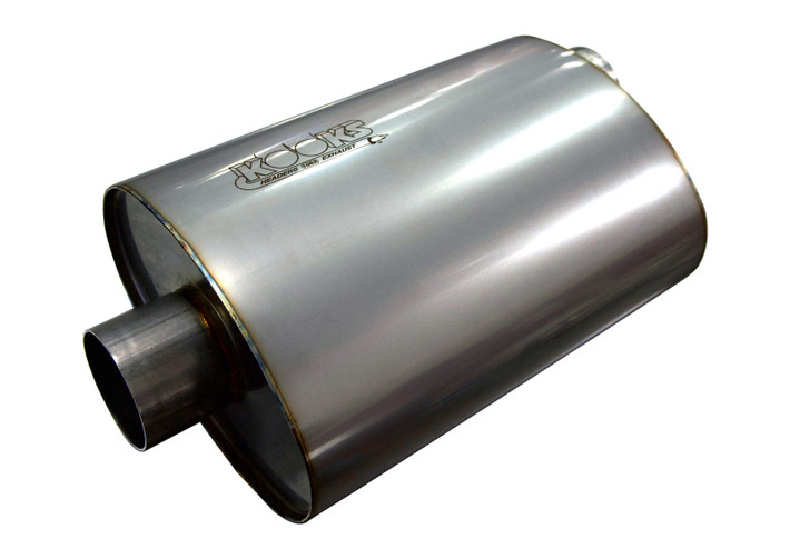 Kooks 2.5in. Oval Center/Offset Muffler 12in. Long Body Stainless Steel - MUF-009 Photo - Primary