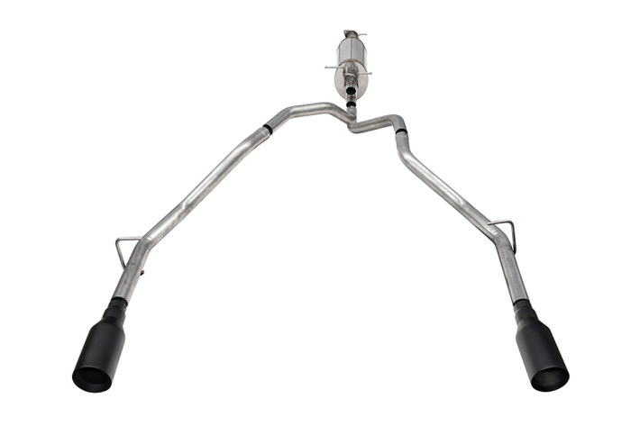 Corsa 25-26 Ram 2.5in Stainless Steel Sport Cat-back Dual Rear Exit 5.0in Black Tips - 21309BPC Photo - Primary