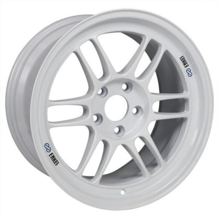Enkei RPF1 18x9.5 5x100 38mm Offset 73mm Bore Vanquish White Wheel (Special Order/ MOQ 4 - 3798958038WP Photo - Primary