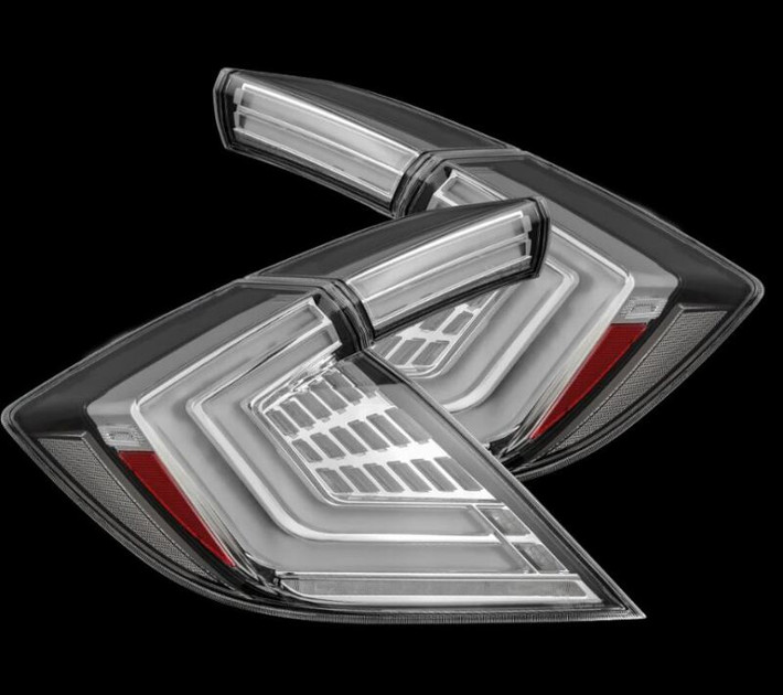 AlphaRex 16-21 Honda Civic Hatchback / Type-R FK8 Nova-Series LED Tail Lights (Pair) - Clear - 676030 Photo - Primary
