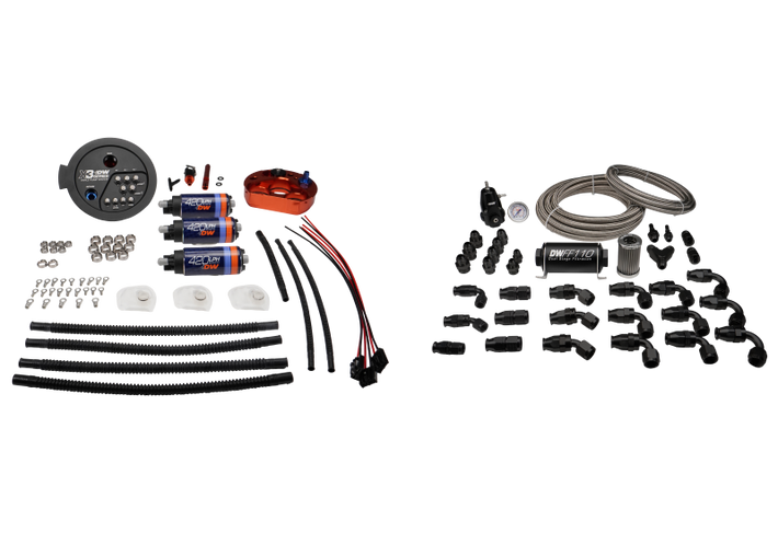 DeatschWerks A90 Supra/G8X BMW M3/M4 X3 Module w/ Triple DW420 Pumps and PTFE Return Plumbing Kit - 9-423-627-7080 Photo - Primary