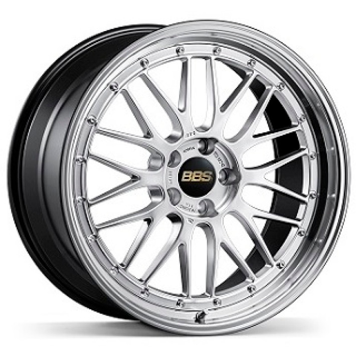 BBS LM 20x12 5x130 ET72 CB71.6 Diamond Silver Wheel w/ Diamond Cut Machined Lip - LM473DSPK-BKBD Photo - Primary