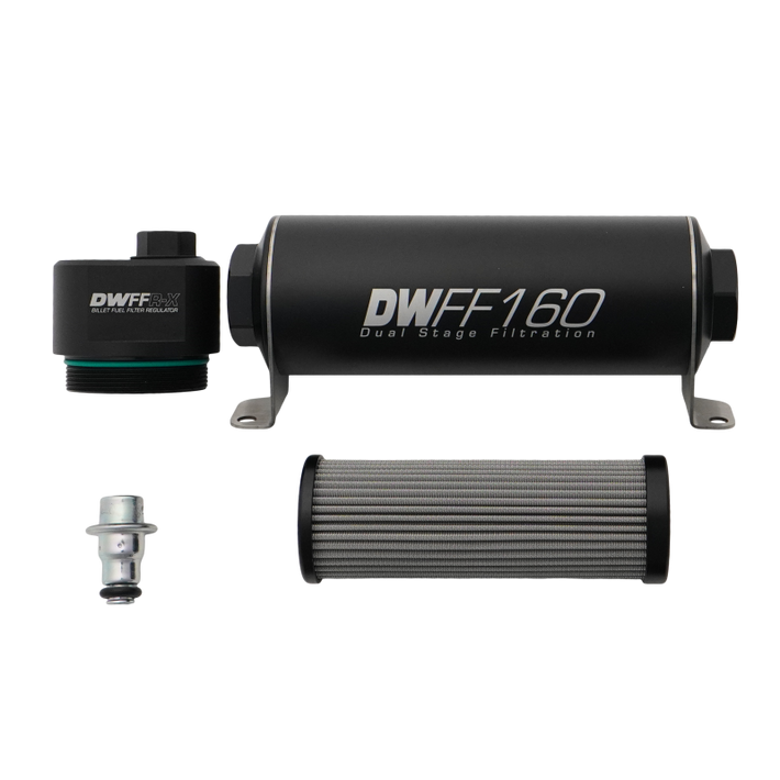 DeatschWerks DWFFR-X 160mm Billet Fuel Filter Regulator - 10 Micron - 8-FFR-160-010K Photo - Primary