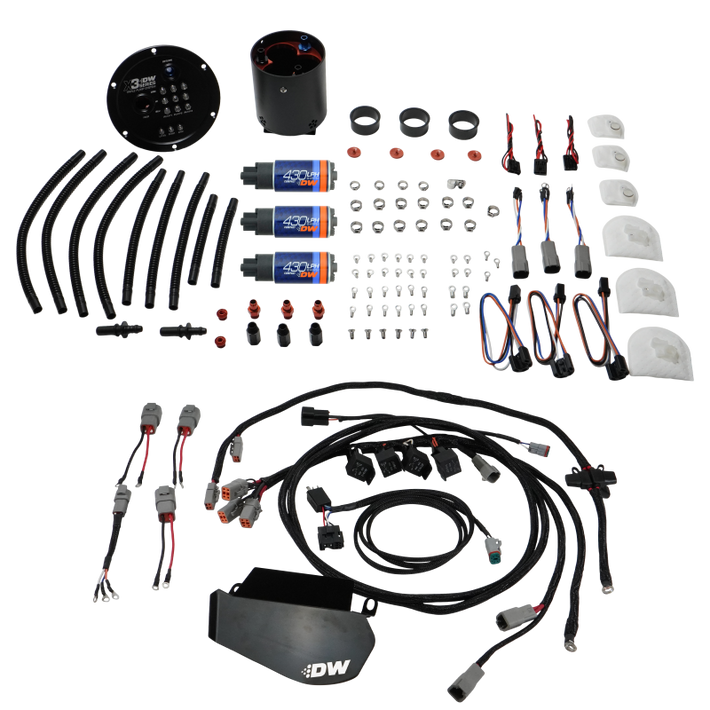 DeatschWerks 09-24 Nissan GT-R R35 X3 Triple Pump Module w/ DW430C Pumps and Plug and Play Harness - 9-437-7021-PNP Photo - Primary