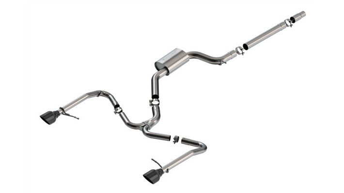 Borla 22-25 Volkswagen Jetta GLI S-type Cat-Back Exhaust w/ 5in Black Chrome Tips - 141033BC Photo - Primary