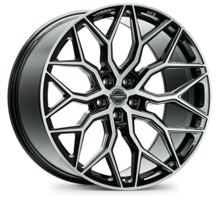 Vossen HF-2 22x11 - 5x130 - ET50 - Deep Face - 71.6 -- Brushed Gloss Black Wheel - HF2-2P44 Photo - Primary
