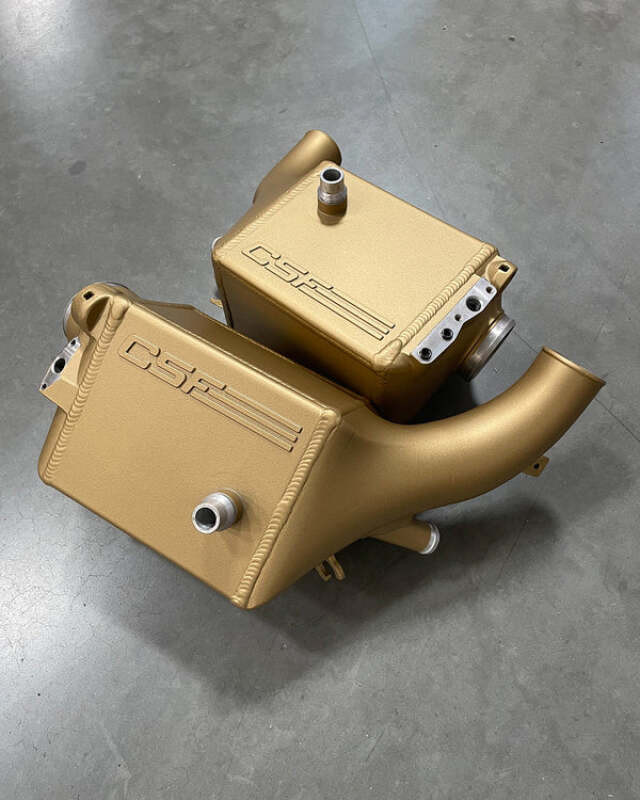 CSF 16-21 BMW M5 (F90) / 17-21 BMW M8 (F91/F92/F93) Twin Charge-Air-Cooler Set - Carbon Gold Gloss - 8178CCGG User 1