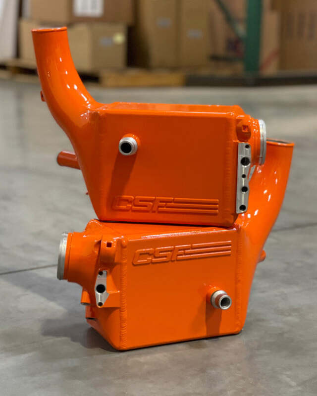 CSF 16-21 BMW M5 (F90) / 17-21 BMW M8 (F91/F92/F93) Twin Charge-Air-Cooler Set - Fire Orange - 8178FO User 1