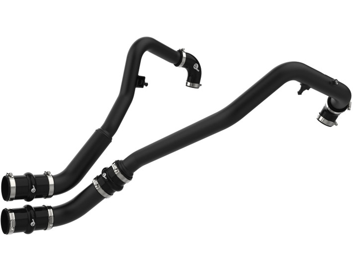aFe BladeRunner 2in to 2-1/2in Aluminum Hot Charge Pipe Black Ford F-150 24-26 V6-2.7L (tt) - 46-20788-B Photo - Primary