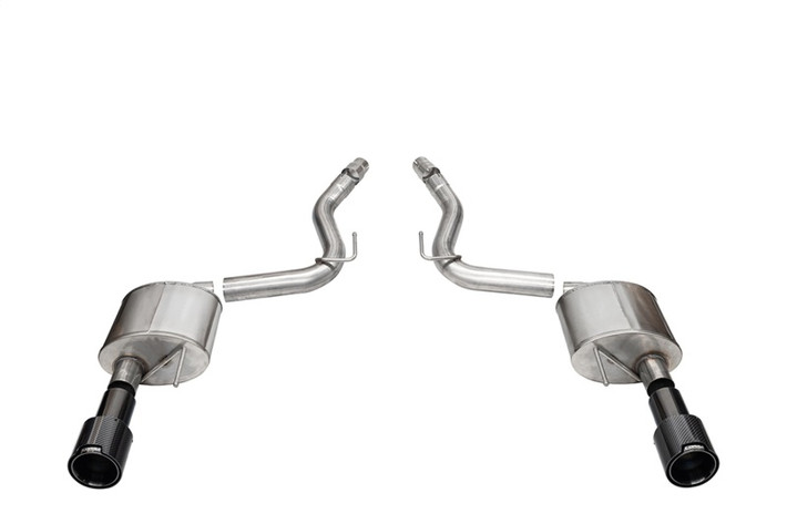 Corsa 2024 Ford Mustang GT Coupe 3in Sport Axle-Back Exhaust - 4.5in Black Carbon Fiber Tips - 21253CFBLK Photo - Primary